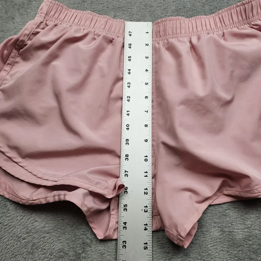 Nike Womens XXL Running Shorts Pink Lined 3 Inseam 100% Polyester Flaw Spot
